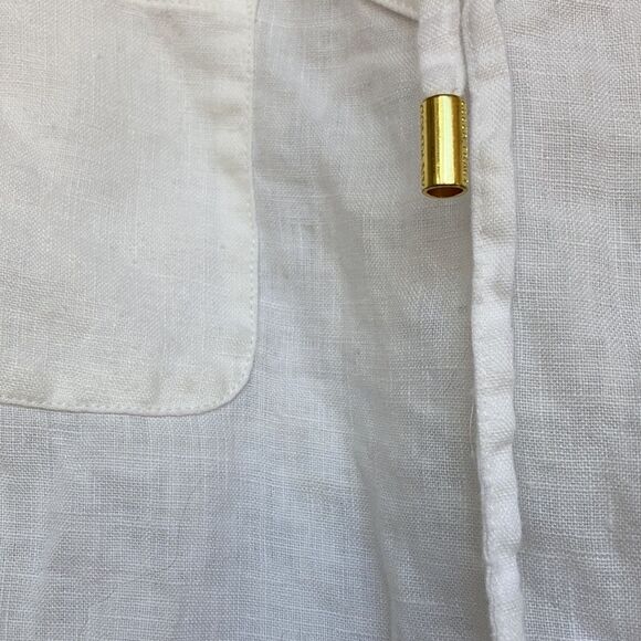 Ellen Tracy white linen tunic - Picture 2 of 6